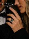 anillo exclusivo oro blanco 18K pulido espejo.